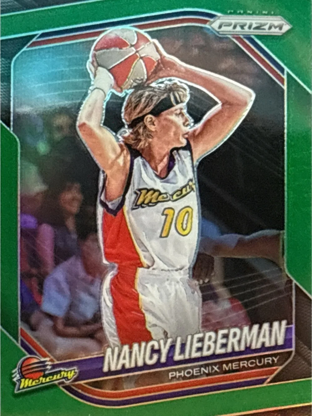 Panini Green Prizm Nancy Lieberman Phoenix Mercury Basketball Trading Card